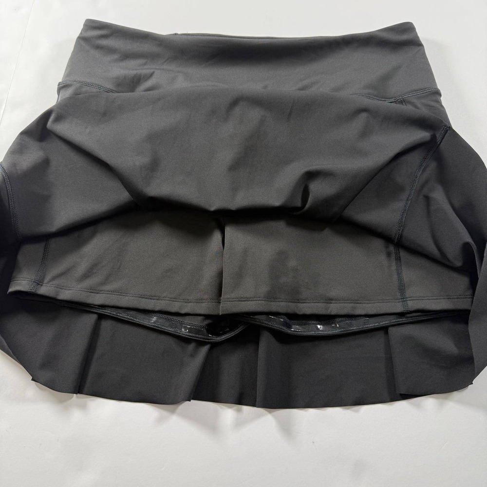 Athleta Ace Tennis Skort 15.5" Black Athletic Skirt with Built-in Shorts Large - Picture 5 of 16
